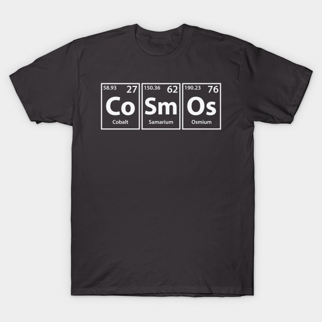 Cosmos Elements Spelling T-Shirt by cerebrands